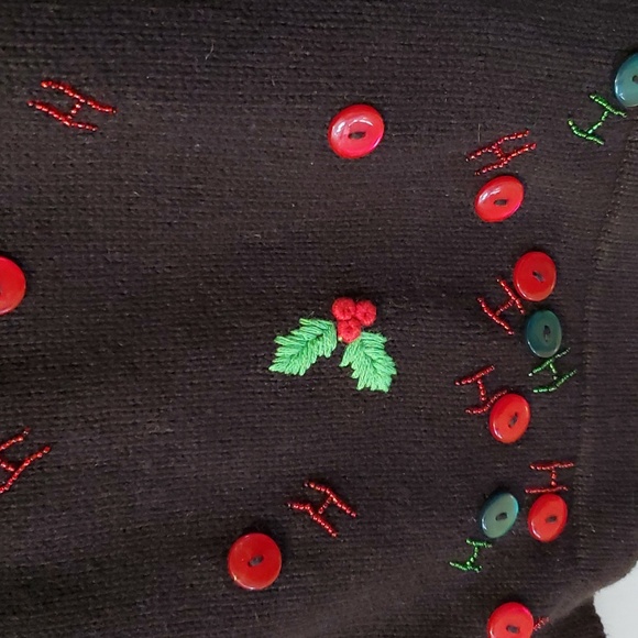 Vintage Bechamel Woman "Ugly" Christmas Black Sweater Vest Size 3X - Picture 2 of 4